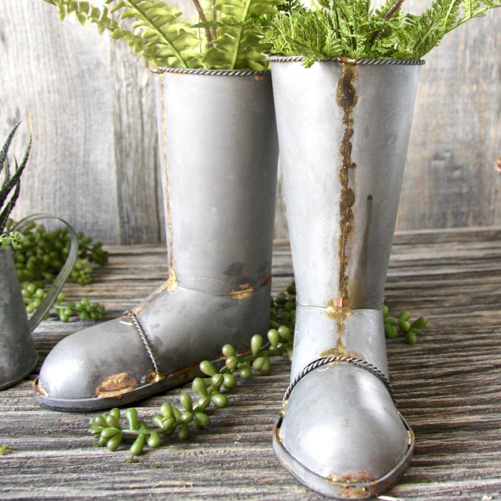 23 Perfect Western Boot Vase 2024 free download western boot vase of zinc wellington boot planters by london garden trading intended for zinc wellington boot planters