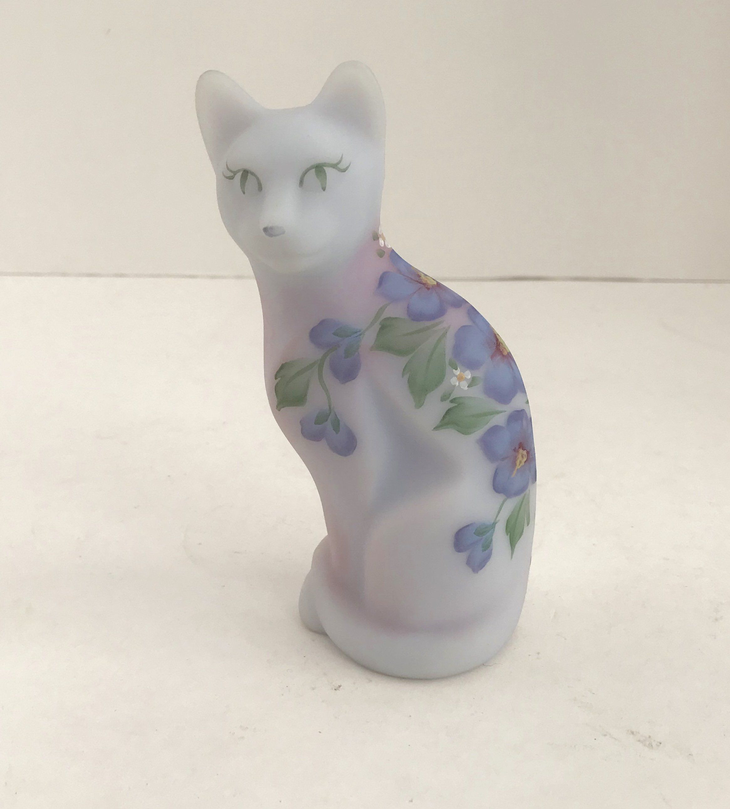 28 Spectacular White Fenton Vase 2024 free download white fenton vase of fenton art glass burmese cat figurine with hand painted blue intended for fenton art glass burmese cat figurine with hand painted blue hibiscus signed by m raddish