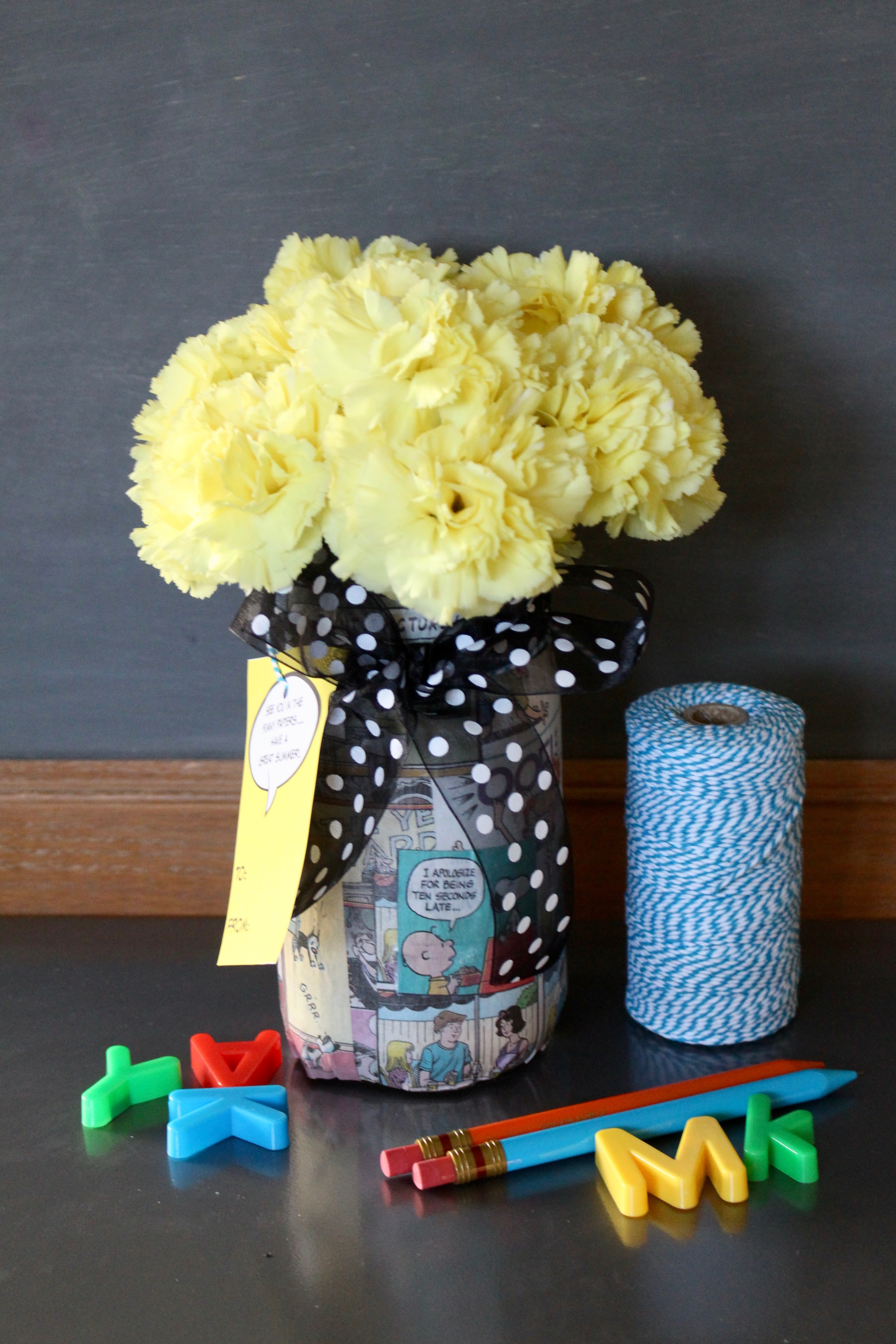 15 Awesome Yellow Polka Dot Vase 2024 free download yellow polka dot vase of comics mason jar vase teacher gift pertaining to mason jar comics vase