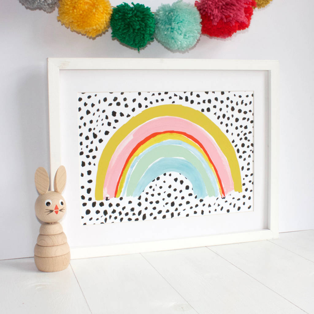 15 Awesome Yellow Polka Dot Vase 2024 free download yellow polka dot vase of rainbow print by eleanor bowmer notonthehighstreet com with rainbow print